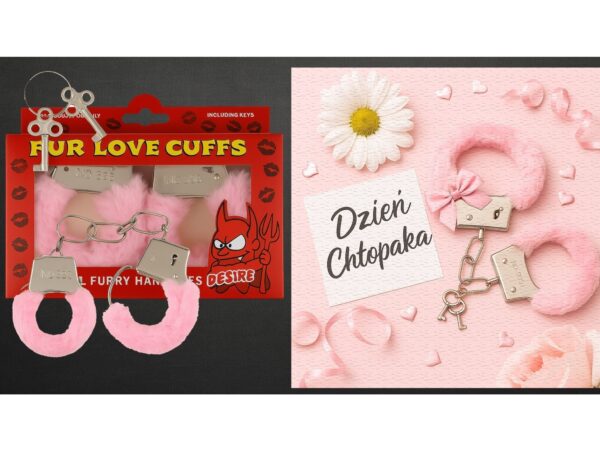 KAJDANKI Z FUTERKIEM - różowe