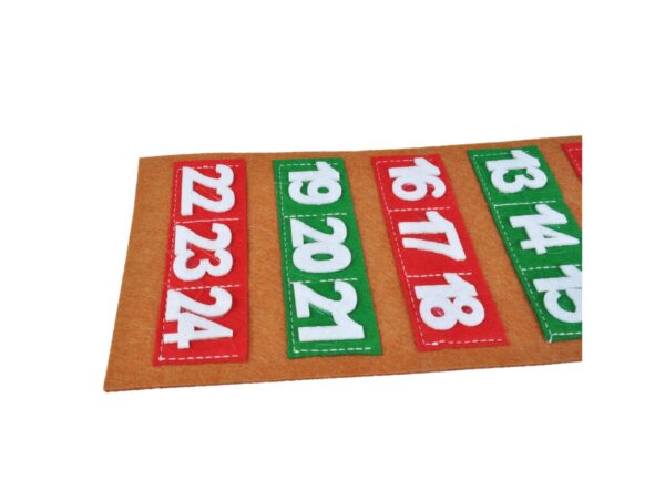 KALENDARZ ADWENTOWY FILCOWY 75x15cm - renifer