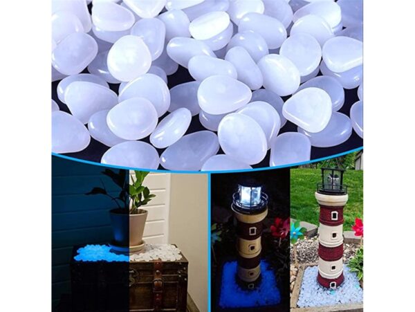 KAMIENIE ŚWIECĄCE FLUORESCENCYJNE 100szt - biały