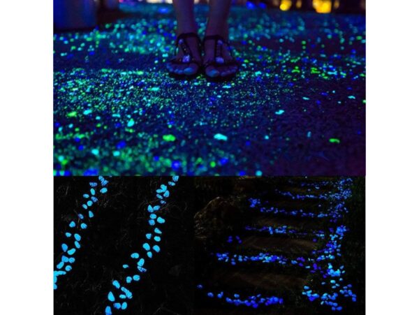 KAMIENIE ŚWIECĄCE FLUORESCENCYJNE 100szt - biały