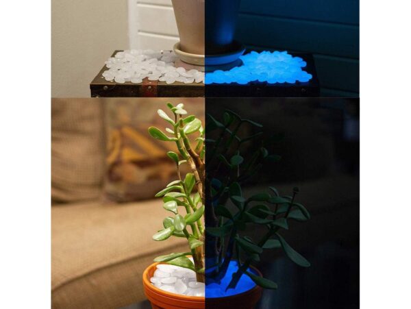 KAMIENIE ŚWIECĄCE FLUORESCENCYJNE 100szt - biały