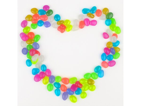 KAMIENIE ŚWIECĄCE FLUORESCENCYJNE 100szt - kolorowe