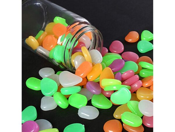 KAMIENIE ŚWIECĄCE FLUORESCENCYJNE 100szt - kolorowe