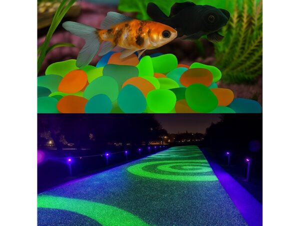 KAMIENIE ŚWIECĄCE FLUORESCENCYJNE 100szt - kolorowe