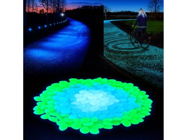 KAMIENIE ŚWIECĄCE FLUORESCENCYJNE 100szt - kolorowe