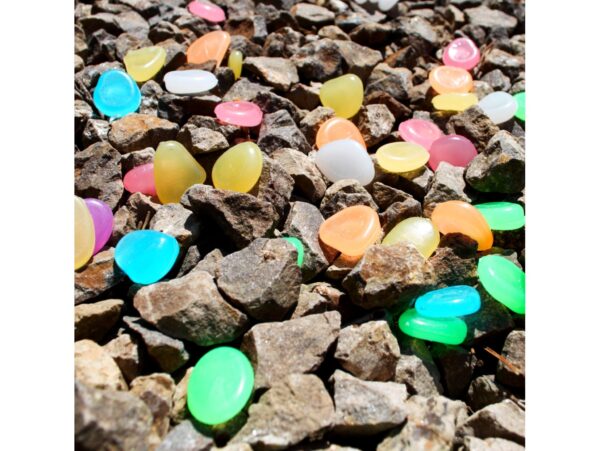 KAMIENIE ŚWIECĄCE FLUORESCENCYJNE 100szt - kolorowe