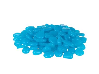 KAMIENIE ŚWIECĄCE FLUORESCENCYJNE 100szt -niebieskie