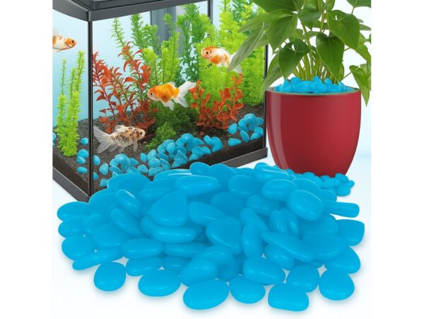 KAMIENIE ŚWIECĄCE FLUORESCENCYJNE 100szt -niebieskie