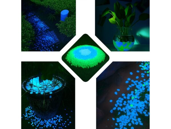 KAMIENIE ŚWIECĄCE FLUORESCENCYJNE 100szt -niebieskie