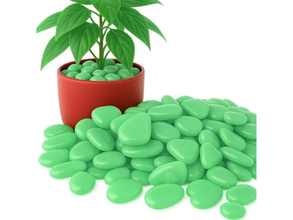 KAMIENIE ŚWIECĄCE FLUORESCENCYJNE 100szt - zielone