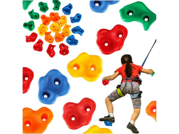 KAMIENIE WSPINACZKOWE UCHWYTY KOLOROWE 20SZT