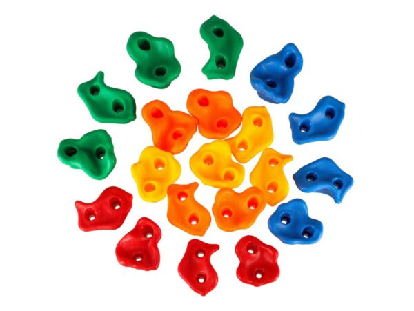 KAMIENIE WSPINACZKOWE UCHWYTY KOLOROWE 20SZT