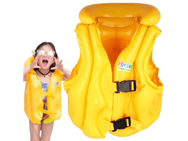 KAMIZELKA DMUCHANA DO PŁYWANIA - żółty