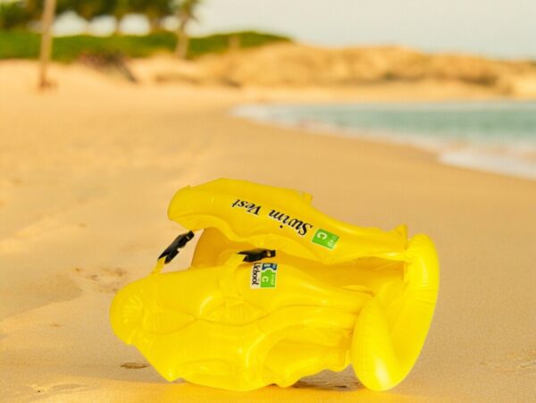 KAMIZELKA DMUCHANA DO PŁYWANIA - żółty