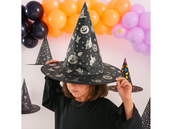 KAPELUSZ CZAROWNICY - srebrne dynie