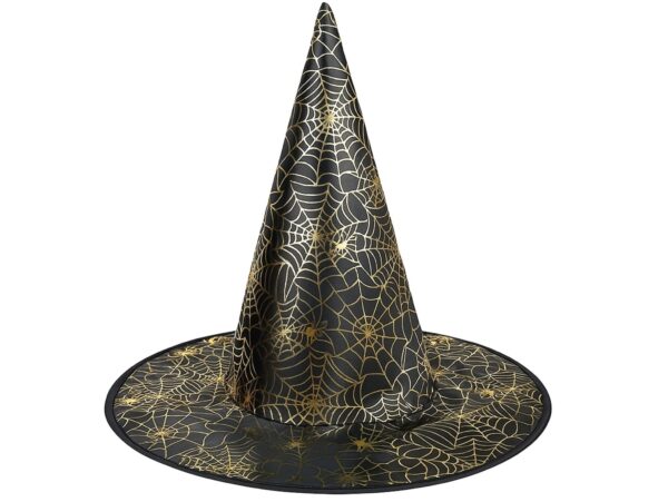 KAPELUSZ CZAROWNICY - złota pajęczyna