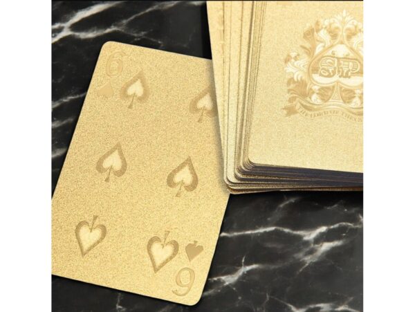 KARTY DO GRY ZŁOTE GOLD PLASTIKOWE TALIA 54