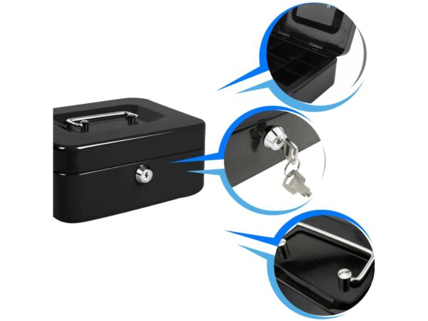 KASETKA NA PIENIADZE CZARNA DUŻA 200 x 160 x 90 - czarny