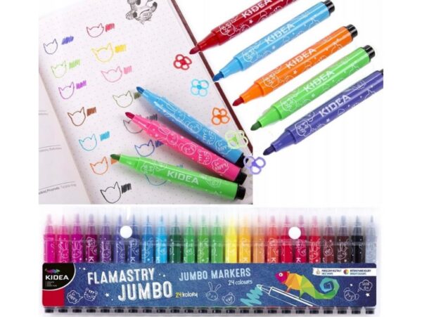 KIDEA FLAMASTRY JUMBO 24 KOLORY
