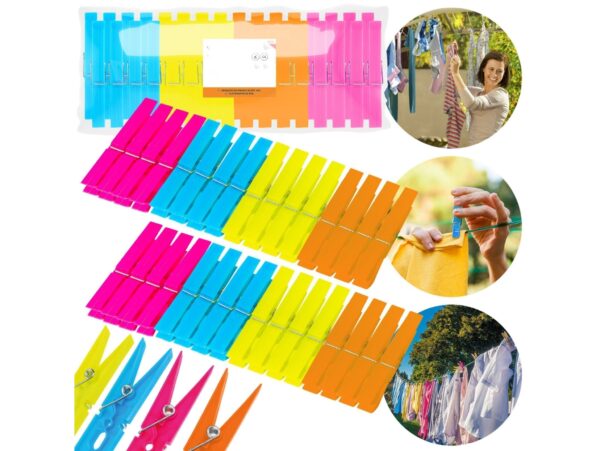 KLAMERKI PLASTIKOWE DO PRANIA SPINACZE 32SZT