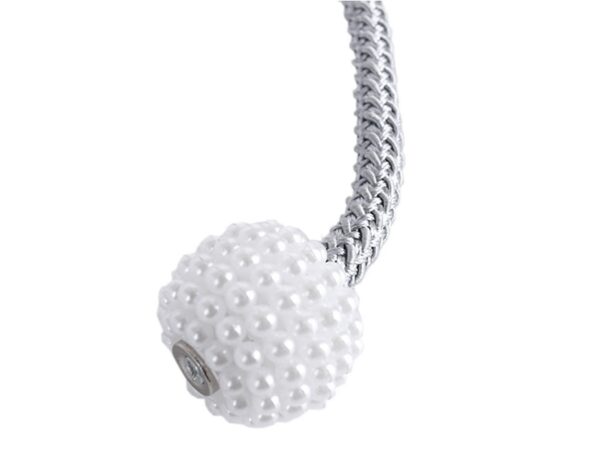 KLAMRA SPINKA DO ZASŁON FIRAN 1 SZT! - perły