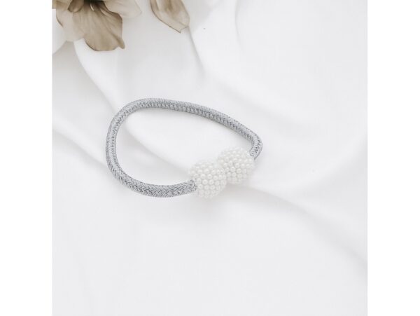 KLAMRA SPINKA DO ZASŁON FIRAN 1 SZT! - perły