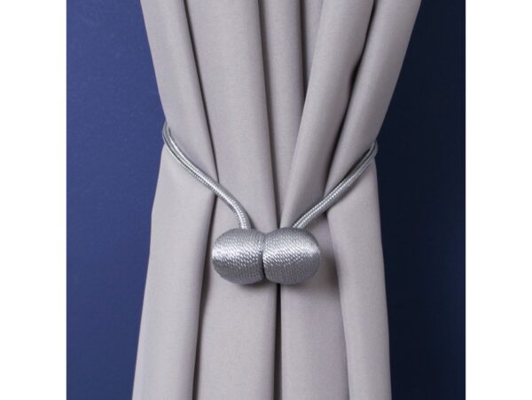 KLAMRA SPINKA DO ZASŁON FIRAN 1 SZT! - srebrny