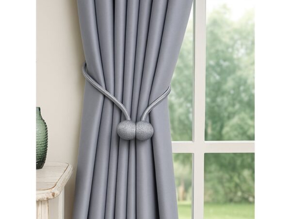 KLAMRA SPINKA DO ZASŁON FIRAN 1 SZT! - srebrny