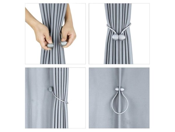 KLAMRA SPINKA DO ZASŁON FIRAN 1 SZT! - srebrny