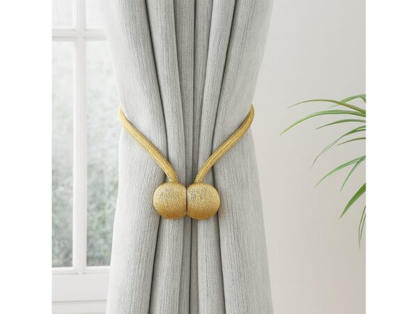 KLAMRA SPINKA DO ZASŁON FIRAN 1 SZT! - złoty