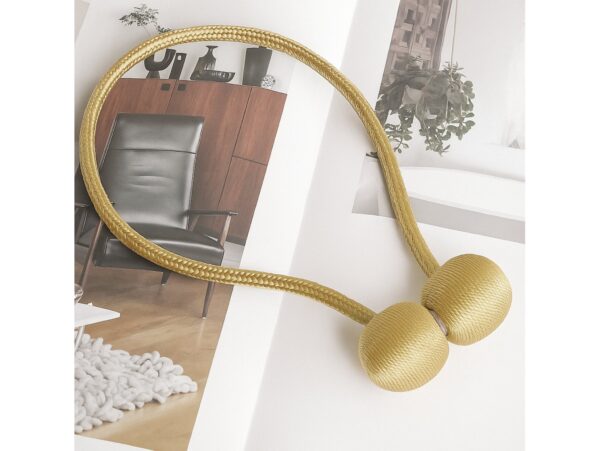 KLAMRA SPINKA DO ZASŁON FIRAN 1 SZT! - złoty