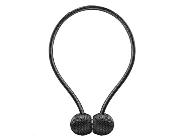 KLAMRA SPINKA DO ZASŁON FIRAN 2 SZT! - czarny