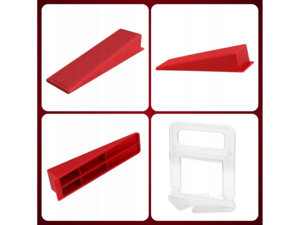 KLIPSY DO POZIOMOWANIA PŁYTEK 500SZT KLINY 100SZT ZESTAW 1MM