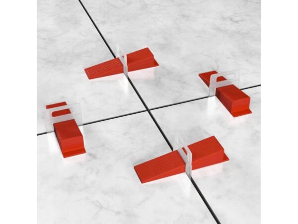 KLIPSY DO POZIOMOWANIA PŁYTEK 500SZT KLINY 100SZT ZESTAW 1MM