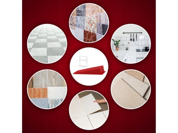 KLIPSY DO POZIOMOWANIA PŁYTEK 500SZT KLINY 100SZT ZESTAW 1MM