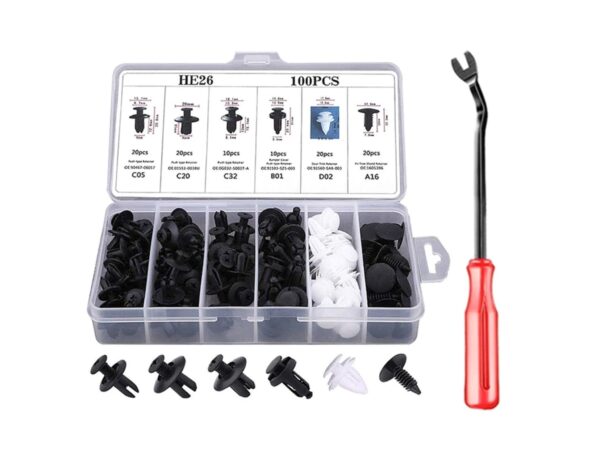 KLIPSY SPINKI DO TAPICERKI SAMOCHODOWEJ 100SZT