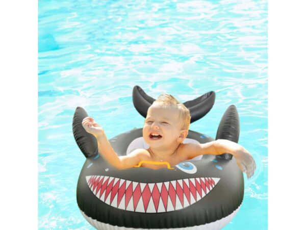 KOŁO DO PŁYWANIA DLA DZIECI REKIN 65cm/50cm - czarny
