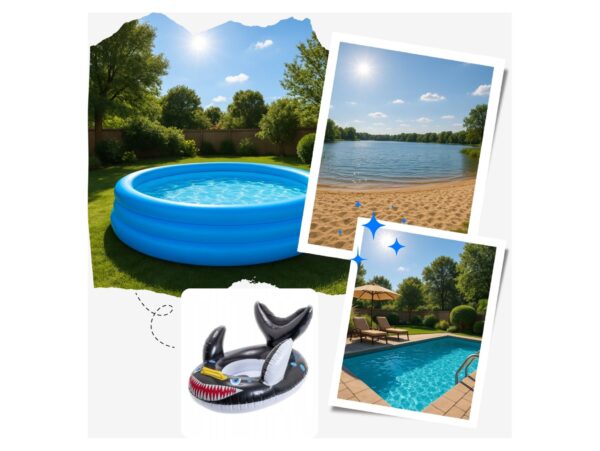 KOŁO DO PŁYWANIA DLA DZIECI REKIN 65cm/50cm - czarny