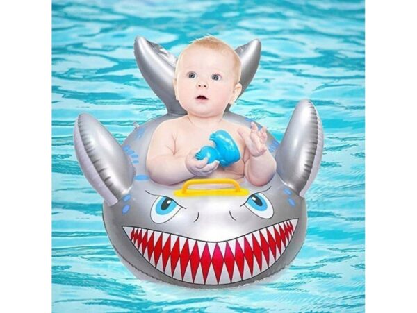 KOŁO DO PŁYWANIA DLA DZIECI REKIN 65cm/50cm - szary
