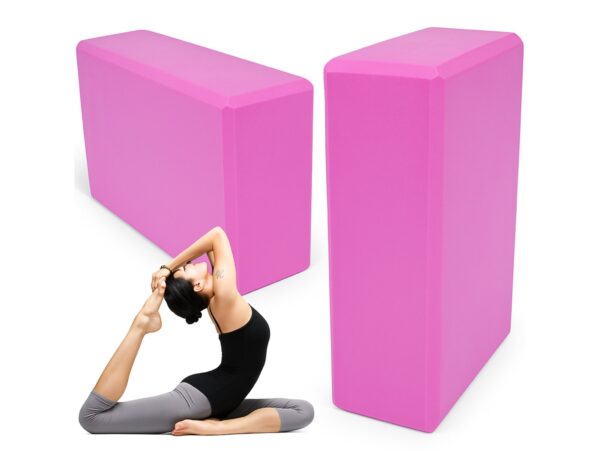 KOSTKA DO JOGI YOGI KLOCEK 23cm x 15cm x 7,5cm - różowy