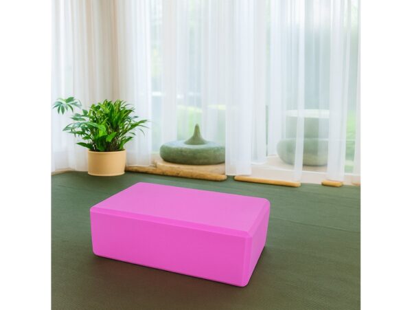 KOSTKA DO JOGI YOGI KLOCEK 23cm x 15cm x 7,5cm - różowy
