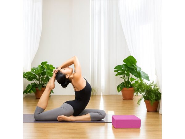 KOSTKA DO JOGI YOGI KLOCEK 23cm x 15cm x 7,5cm - różowy