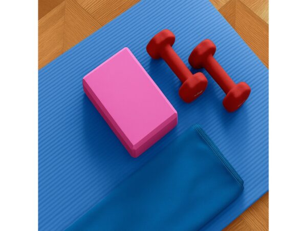 KOSTKA DO JOGI YOGI KLOCEK 23cm x 15cm x 7,5cm - różowy