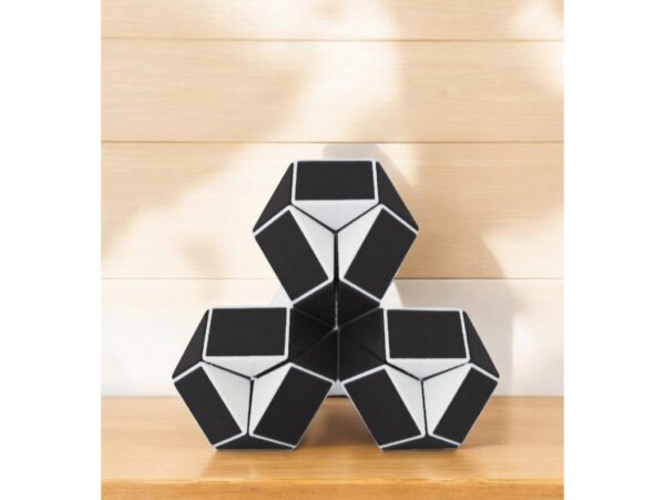 KOSTKA MAGICZNA UKŁADANKA 24-SEGMENTY 23x1,3x0,9cm - czarny