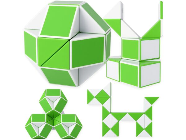 KOSTKA MAGICZNA UKŁADANKA 24-SEGMENTY 23x1,3x0,9cm - zielony