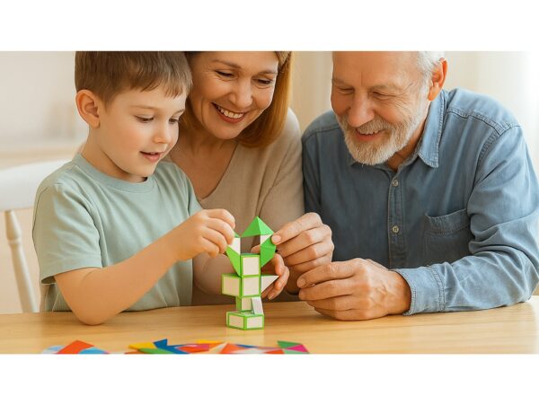 KOSTKA MAGICZNA UKŁADANKA 24-SEGMENTY 23x1,3x0,9cm - zielony