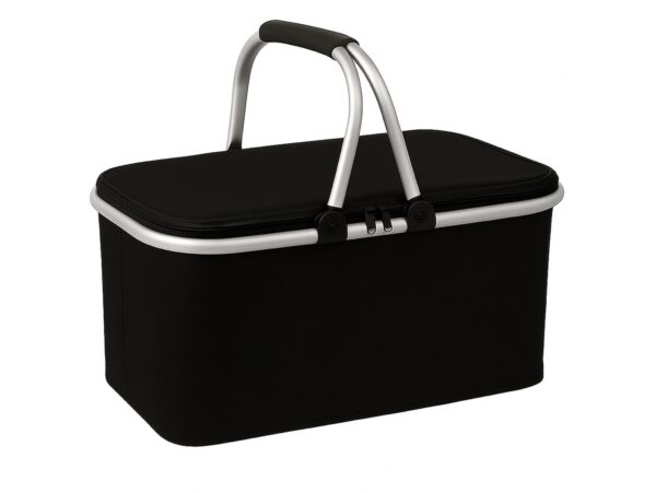 KOSZ PIKNIKOWY 49x27 DWIE RĄCZKI - czarny