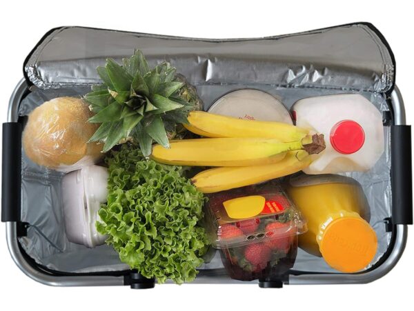 KOSZ PIKNIKOWY 49x27 DWIE RĄCZKI - czarny