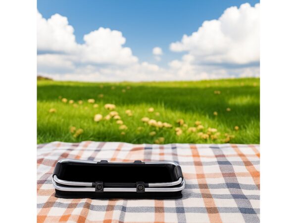 KOSZ PIKNIKOWY 49x27 DWIE RĄCZKI - czarny