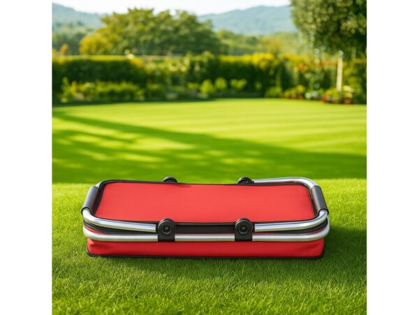 KOSZ PIKNIKOWY 49x27 DWIE RĄCZKI - czerwony